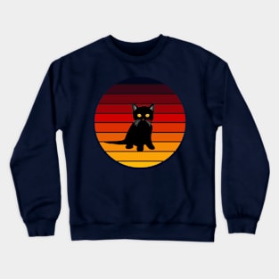 Vintage Black Cat Crewneck Sweatshirt